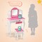 Costway Kid Vanity Set Wooden Makeup Table Stool Tri-Folding Mirror Leopard Print